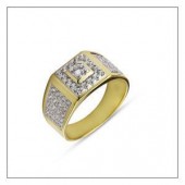 Beautifully Crafted Diamond Mens Ring with Certified Diamonds in 18k Yellow Gold - GR0056AR